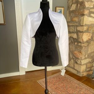 David’s Bridal satin bolero NWT size Small